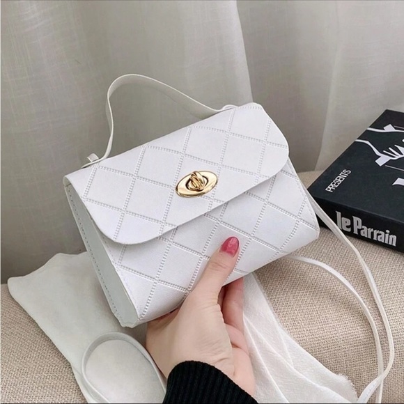 ⚠️Clearance Mini White Embossed Shoulder / Crossbody Bag - Picture 1 of 7